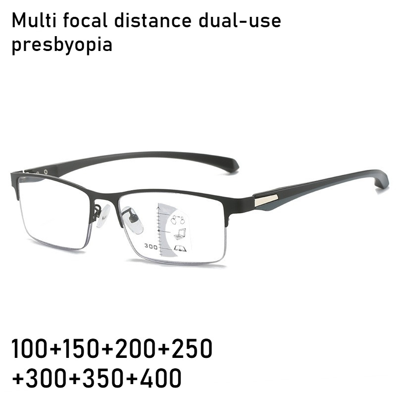แว่นสายตายาวอัจฉริยะ.Progressive Multifocal ปรับตัวเองสำหรับการใช้งานใกล้และไกล พร้อมฟังก์ชันป้องกันแสง.Blue Light