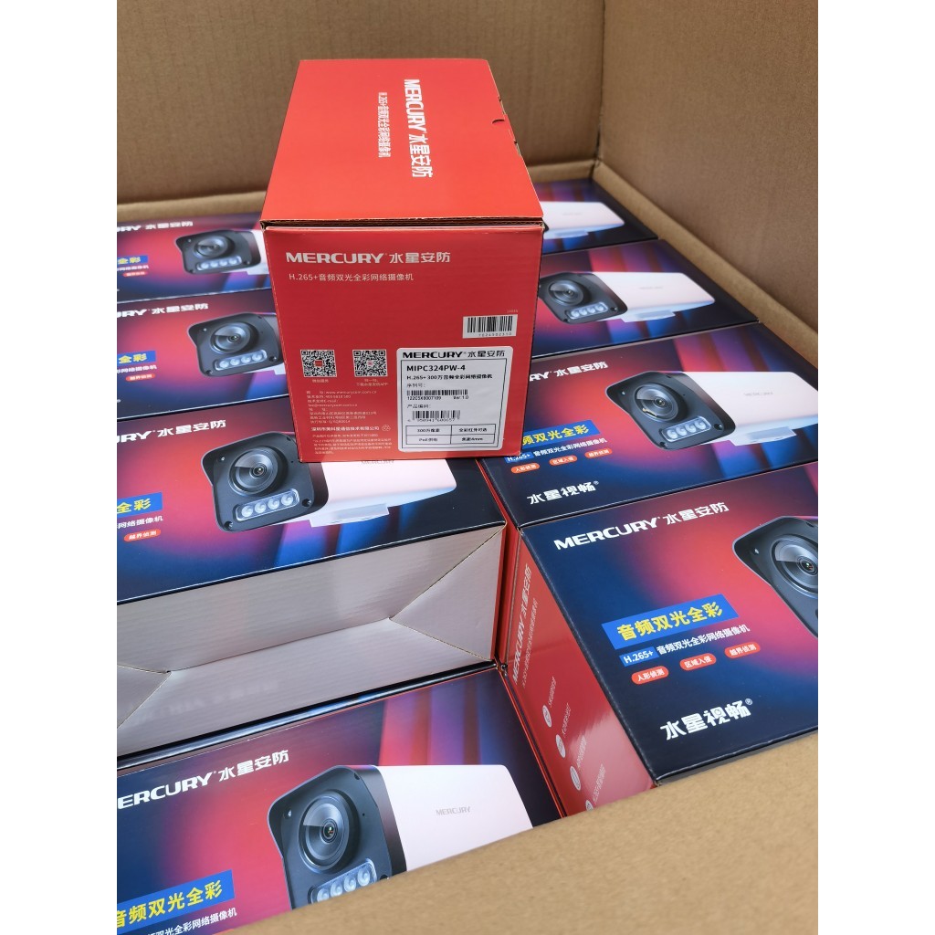 ข้อเสนอพิเศษ Mercury MIPC324PW H.265+3 ล้าน DC/POE Audio Dual Light Full Color Network Camera