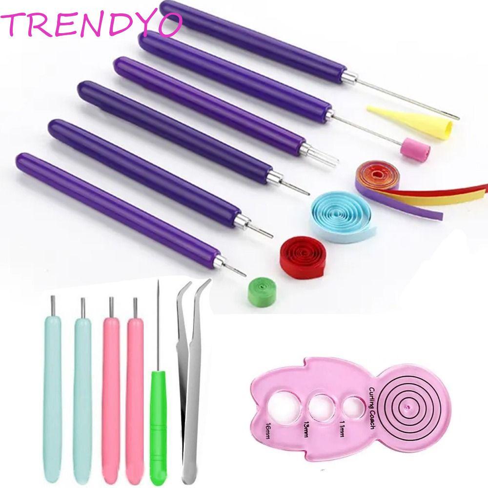 TRENDYO 12PCS Quilling Needle Kit, Paper Craft Quilling Slotted Pen Paper Quilling Tools, Paper Stri