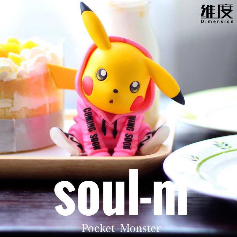 พร้อมส่ง SOUL-M+Dimensional Studio Cooperation Style เสื้อผ้าอินเทรนด์ Pikachu gk