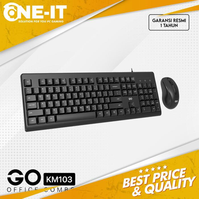 TOMBOL Fantech GO KM103 คีย์บอร์ดเมาส์ Combo Office Series 104 ปุ่ม + เมาส์ออปติคอลอย่างเป็นทางการรั