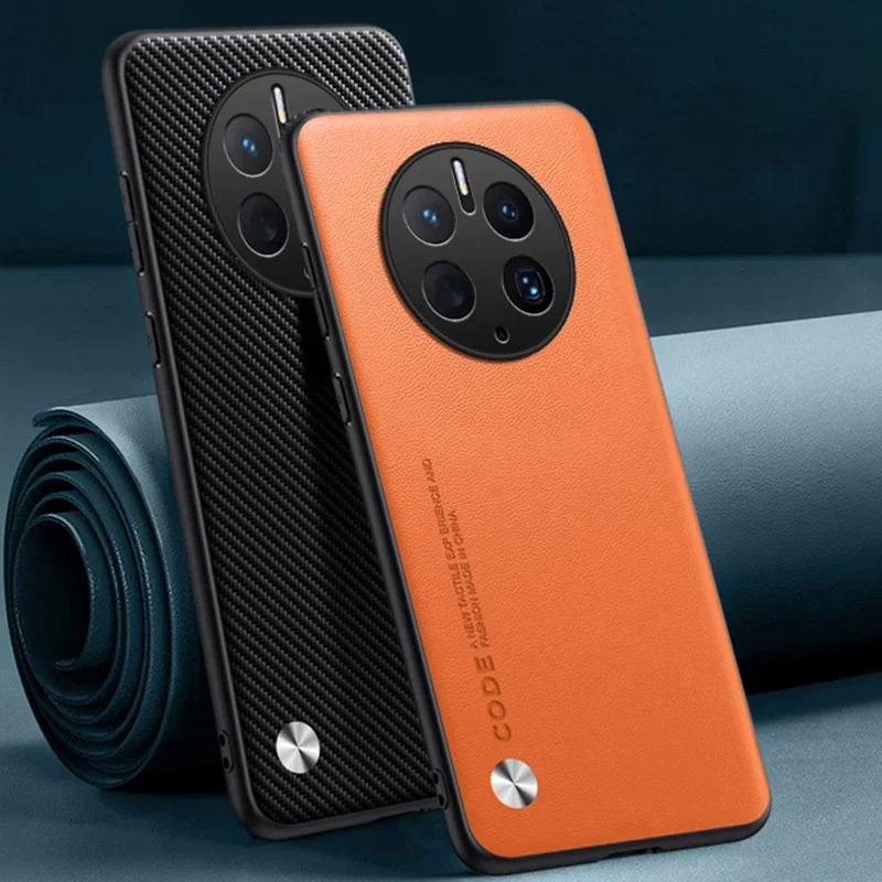 หรูหรา PU หนังสําหรับ Huawei Mate 50 Pro Mate50 ฝาครอบซิลิโคนป้องกันเคสโทรศัพท์สําหรับ Huawei Mate 30 40 Pro Plus Mate40 อุปกรณ์เสริมทนทาน