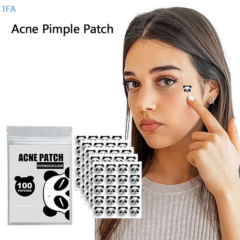IFA 100pcs Panda Pimple Patch สิวที่มีสีสันที่มองไม่เห็น Skin Care สติกเกอร์คอนซีลเลอร์ Face Spot Be