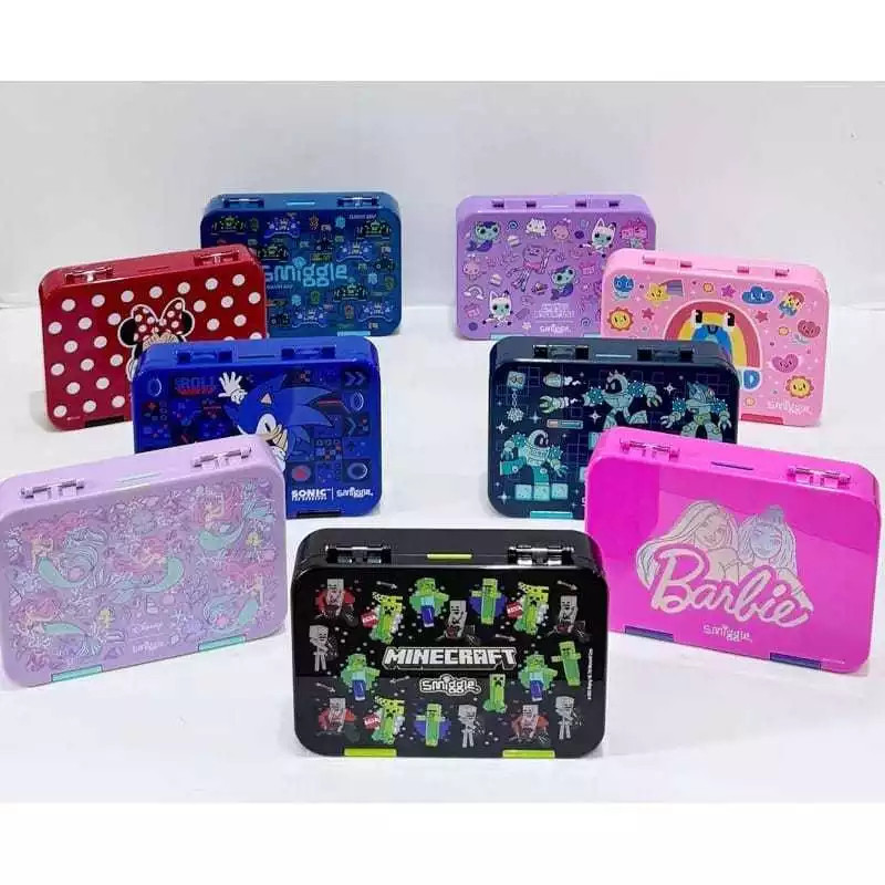 RH SMIGGLE 2015 กล่องอาหารกลางวันเด็ก Happy Bento Box Medium Lunch School Office Work Sports Lunch B