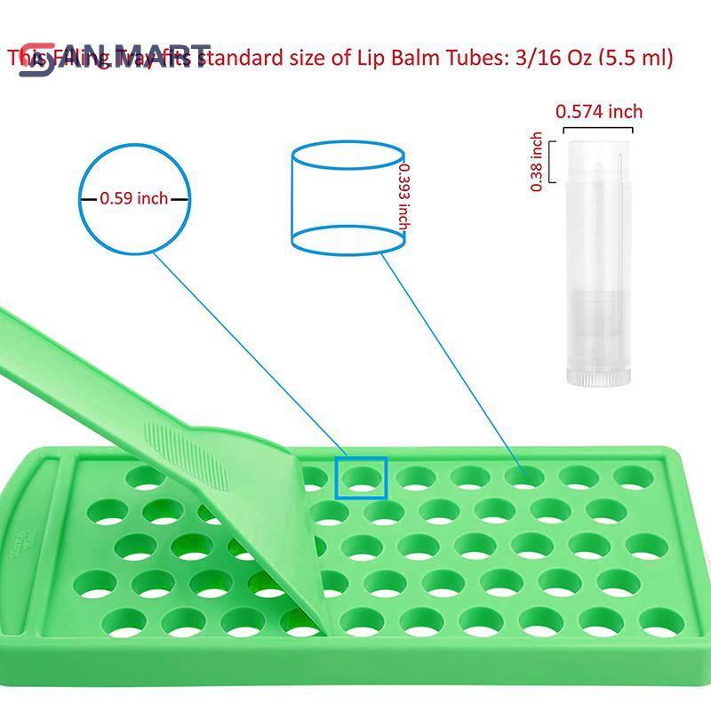 AN.MART 2 ชิ้น/เซ็ต Diy Lip Balm Lip Gloss Crafting Kit Wax เทถาดไม้พาย Scraper Set MY