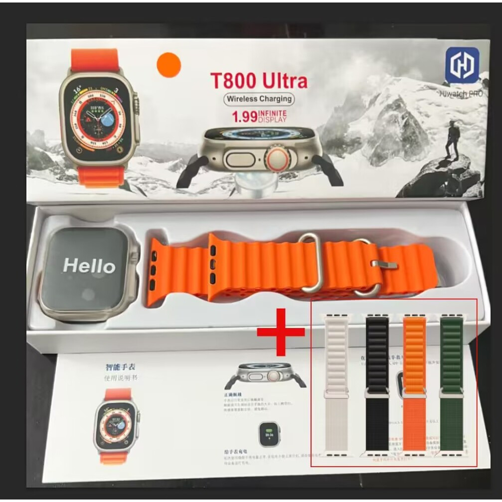 2025 ใหม่ Series 8 นาฬิกา T800 Ultra Smart Watch กีฬาไร้สายกันน้ํา T800 Ultra2 MAX