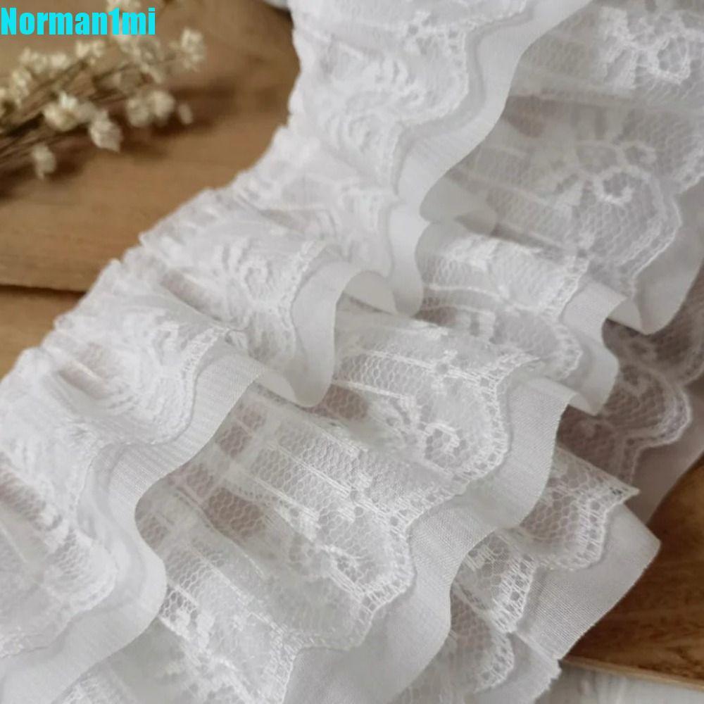 อุปกรณ์เย็บผ้าชุดแต่งงาน ชีฟองและขอบลูกไม้นุ่ม พร้อมริบบิ้นสีขาวและดำ