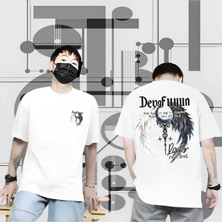 Basi💥เสื้อแฟชั่น เสื้อยืด oversize ผ้าฝ้าย100% แนวสตรีท ไม่ต้องรีดผ้า สวมใส่สบาย ผ้านิ่ม ลาย "DONFS"