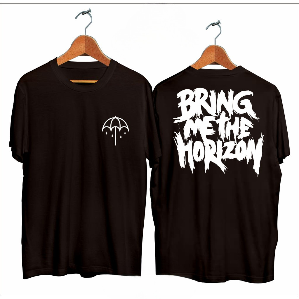 เสื้อยืด BMTH Band Unisex ที่มีในสต็อก - พิมพ์โลโก้ Bring Me The Horizon ขนาด S-5XL ผ้าฝ้าย 100%