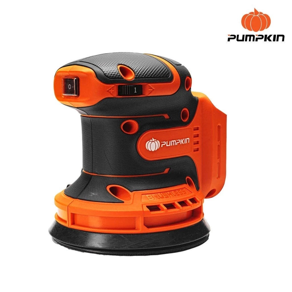 เครื่องขัดกระดาษทรายกลมไร้สาย 5นิ้ว PUMPKIN รุ่น INF-OS125CB 20V ตัวเปล่า thumbnail 3