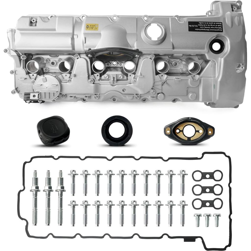 อัพเกรดอลูมิเนียมฝาครอบวาล์วเครื่องยนต์ชุดใช้งานร่วมกับ 2006-2013 BMW 125i 128i 130i 323i 328i 328xi