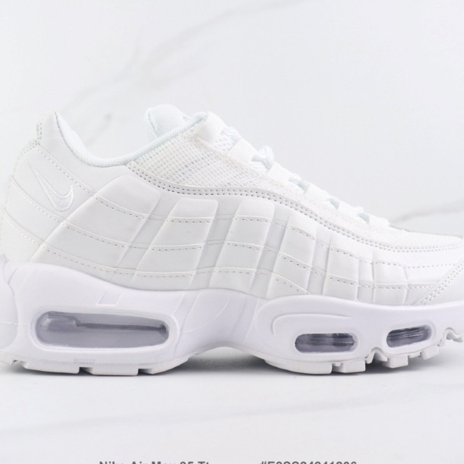 Nike Air Max 95 TT Nike 95 รองเท้าวิ่งกันกระแทกแบบเต็มรองเท้าผ้าใบหนังวัว
