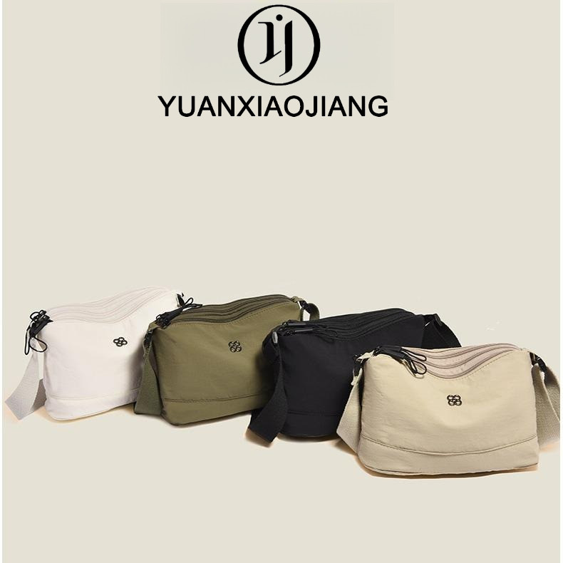 กระเป๋าสะพายข้าง เรียบง่าย สีพื้น กระเป๋าสตรี สไตล์ลำลอง ความจุมาก หลายช่อง กระเป๋าสะพายไหล่