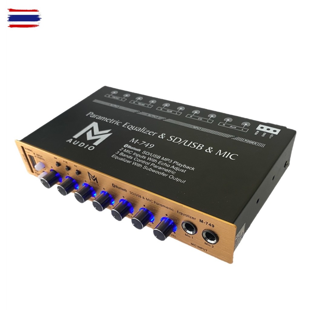 M audio Equalizer Preamp Mic เครื่องเสียงรถยนต์/ตัวปรัเสียง ปรีแอมป์/ปรีไมค์ 3Band/แนด์ แยกซัอิสระ เ