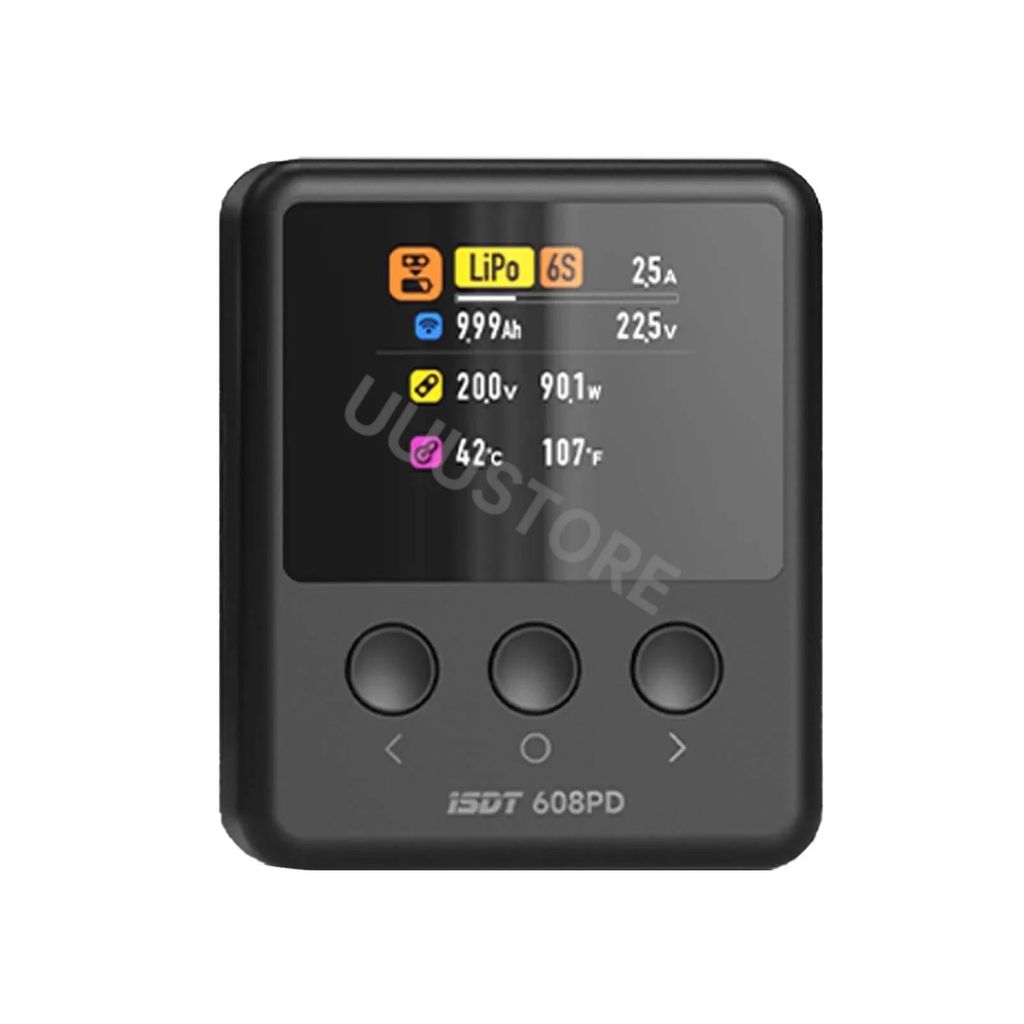 ISDT 608PD Smart Digital Charger 240W/10A & PD 140W/5A สำหรับแบตเตอรี่ RC LiFe/Li-ion/LiPo/LiHV