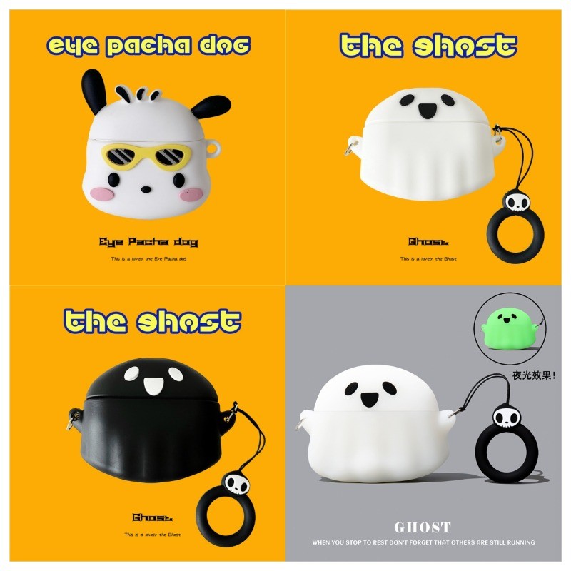 คุณภาพดีCase สําหรับ QCY MeloBuds Pro Carton หูฟังซิลิโคนปกอ่อนพร้อมตะขอ