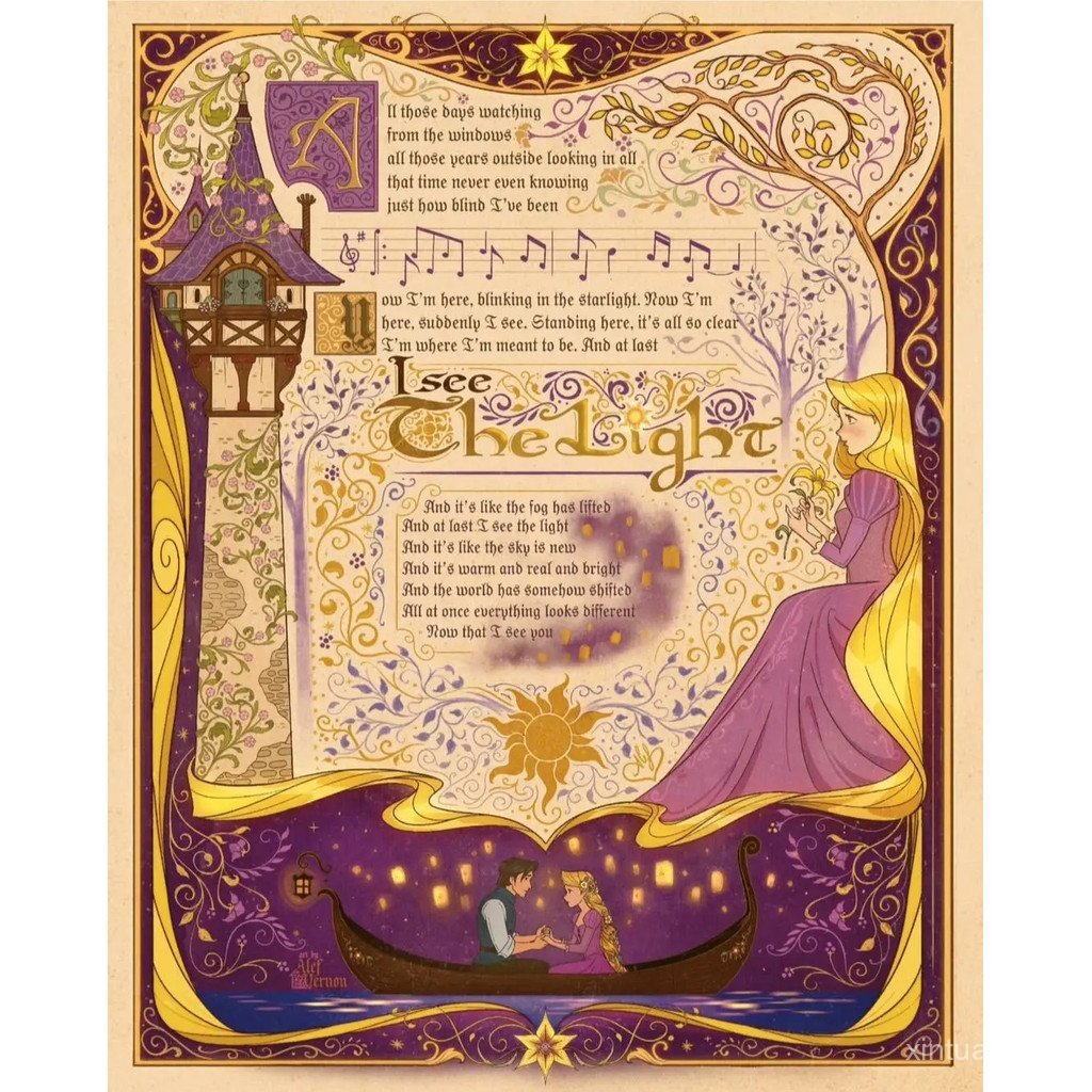 Disney Princess โปสเตอร์การ์ตูน Little Mermaid รูปที่ 7