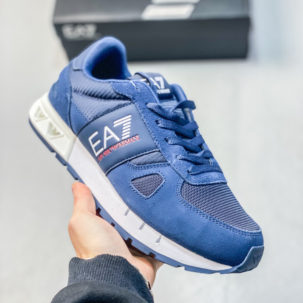 EMPORIO ARMANI EA7 รองเท้าผ้าใบลําลองผู้ชายหนาSoled