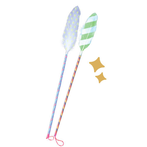 (ของแถมตามโปรโมชั่น) ไม้ตกแมว ไม้ล่อไม้ ของเล่นแมว (คละแบบ)