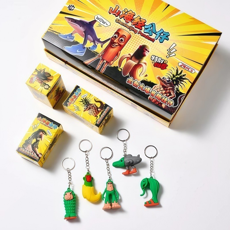 คาปิบาระกล่องสุ่ม24ชิ้น พวงกุญแจจี้โมเดลน่ารัก รูปแบบการ์ตูน เซอร์ไพรส์ พวงกุญแจตุ๊กตาหลากหลายแบบ - รูปที่ 7