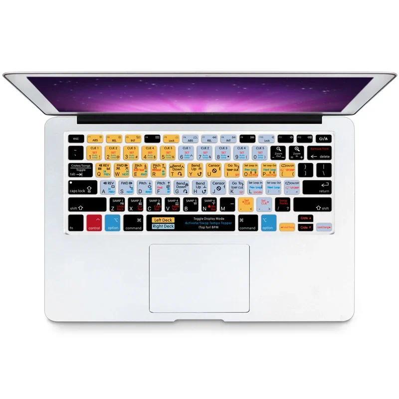 Korean Serato Scratch Live Shortcuts Hotkeys Silicone Keyboard Cover US Layout For Mac Air Pro Retin