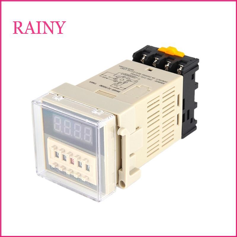 RAINY DH48S-2Z จอแสดงผลดิจิตอล Time Delay Relay Counter 0 01S-99H AC110V 220V DC12 24V