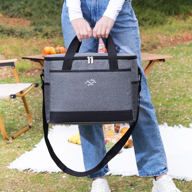 ถุงเก็บความร้อน กระเป๋าใส่ของร้อน-เย็น กระเป๋าใส่กล่องข้าว กระเป๋าเก็บอุณภูมิกลางแจ้ง ถุงเก็บความร้อนด้านในกันน้ำ - รูปที่ 2