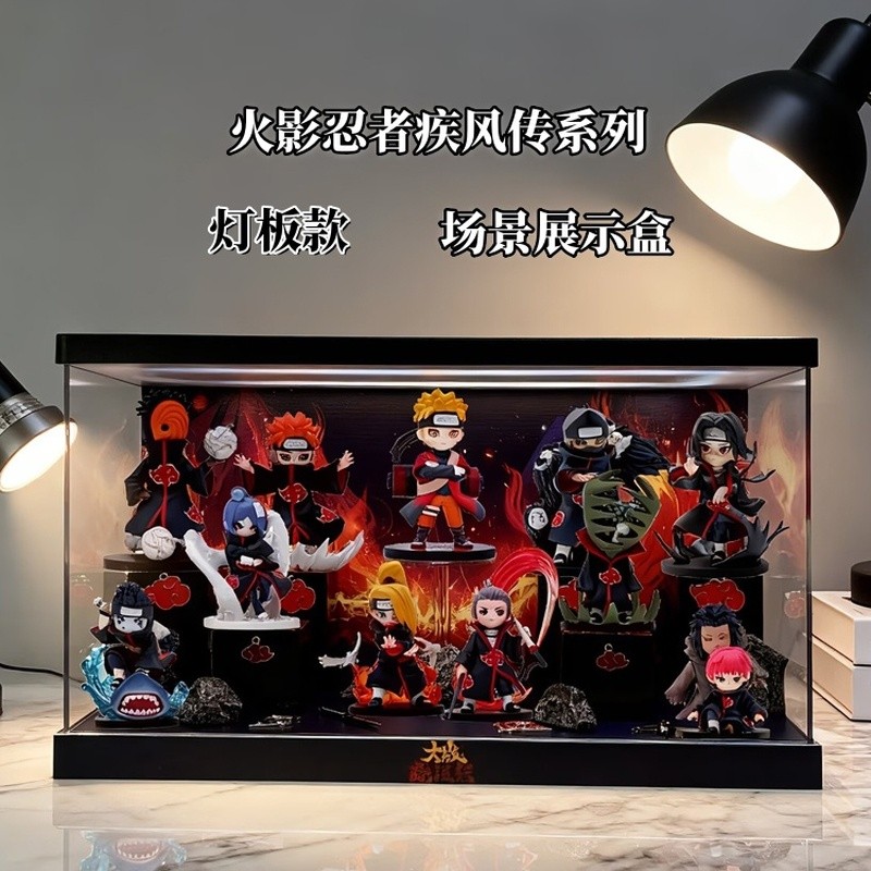【พร้อมส่ง】เหมาะสําหรับ Pop Mart Resonance Naruto Shippuden Series War Xiao Organization Theme รูปกล่องแสดง