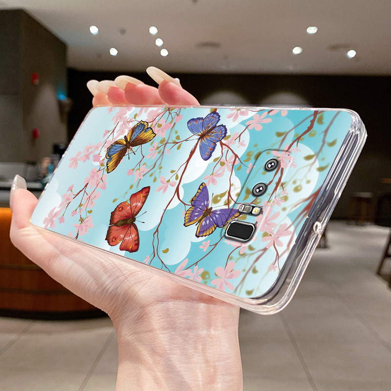 สําหรับ Samsung Galaxy Note8 Note9 ดอกไม้สวยผีเสื้อเคสโทรศัพท์สําหรับ Samsung Note 8 Note 9 ซิลิโคนอ่อนนุ่มโปร่งใส TPU Jelly Cover - รูปที่ 6