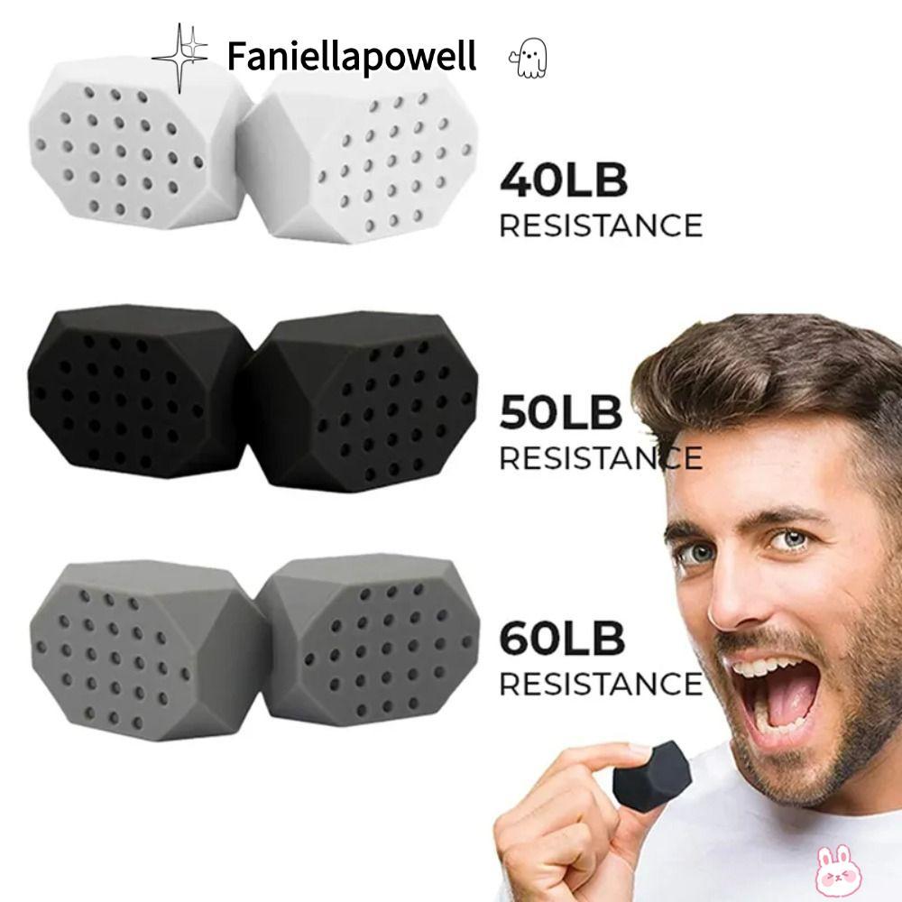 FANIELLAPOWELL Redefine Jawline Trainer, Facial Chew กัดกล้ามเนื้อ Anti-stress Jaw Exerciser, 40/50/