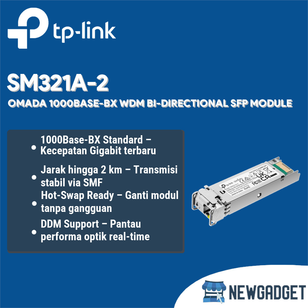 TP-LINK SM321A-2 OMADA 1000BASE-BX WDM BI-DIRECTIONAL SFP โมดูล
