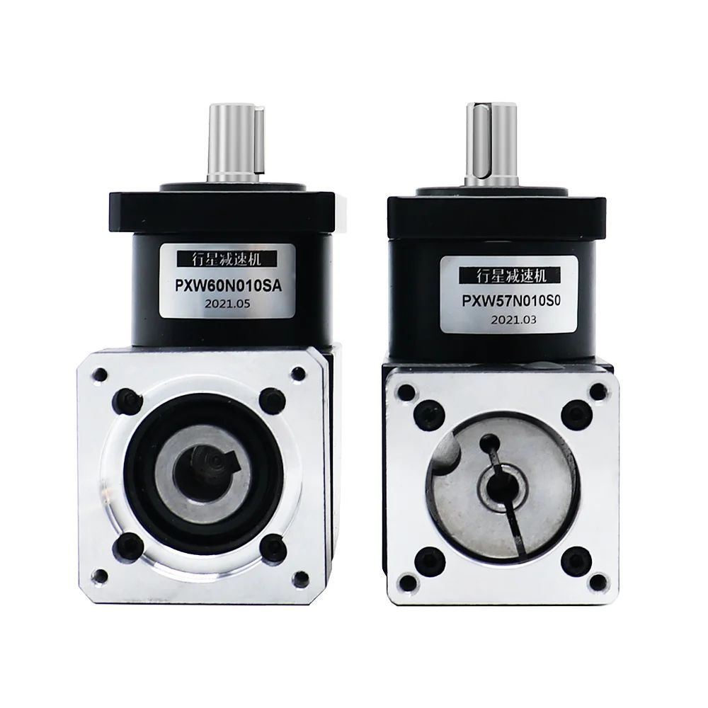 Nema23 Nema24 PXW57 PXW60 มุมขวาเกียร์ดาวเคราะห์ลด Ratio 4 5 6 10 สําหรับ CNC 57 Stepper 60 Servo มอ