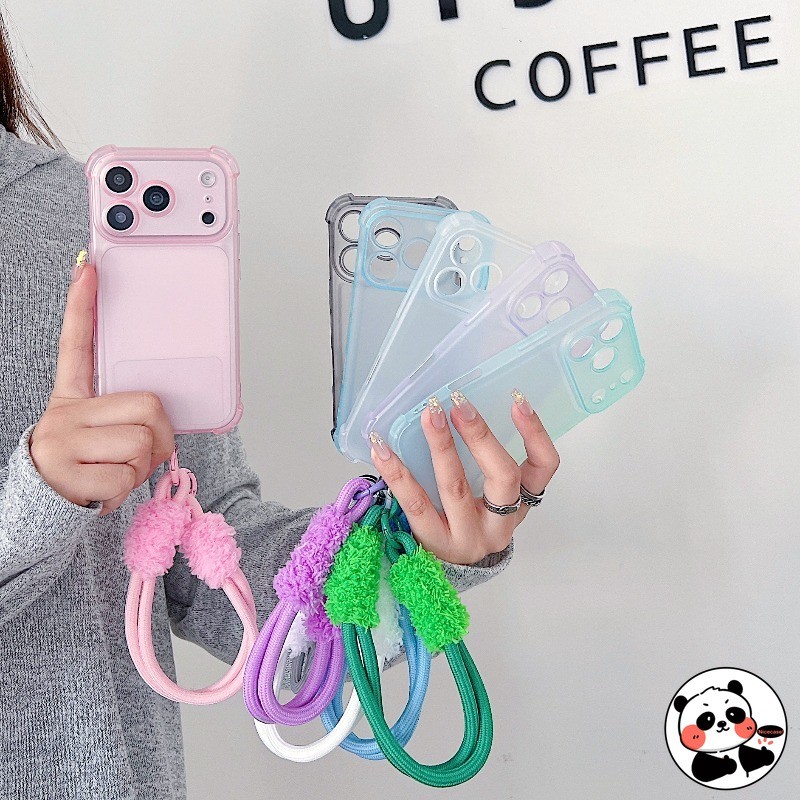 Ice Mistกันกระแทกเคสโทรศัพท์Plush LanyardสําหรับOPPO Reno 14F 14 13 13F 12 12F 11 11F 10 Pro Plus Pr