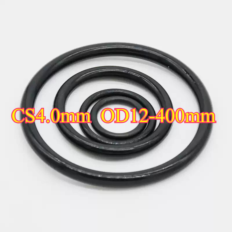 CS4.0mm แหวนซีลยาง O-ring O-ring OD12-400mm แหวนซีลน้ํามันไนไตรล์, ปะเก็นสีดํากันน้ําและทนอุณหภูมิสู