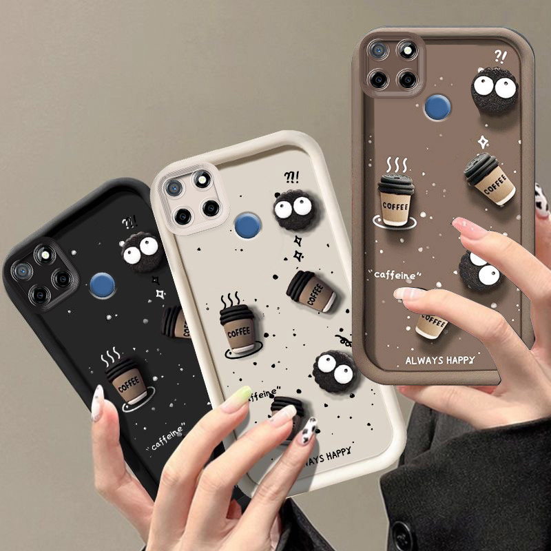 เคส realme c12 เคส realme c25 เคสโทรศัพท์ถ้วยกาแฟ 3D สําหรับ