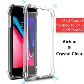 เคสโทรศัพท์สําหรับ แอปเปิล ไอพอด สัมผัส 5 6 7 ซิลิโคนเหลวใสยืดหยุ่นกึ่งโปร่งใส ต่อต้าน-สีเหลือง ฝาครอบที่มี 4 มุมป้องกันวุ้นกร