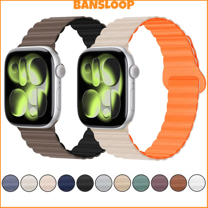 สายรัดซิลิโคนอ่อน Origina for Apple Watch IWatch Ultra 3 2 49มม 46 45 44 42 41 40 38มม Series 11 10 9 8 7 6 5 4 SE 3 2 1