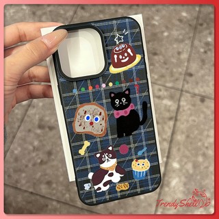 การ์ตูนแมวคิตตี้แมวหรูผิวหนังรู้สึกนุ่ม เคส IPhone 11 15 16 17 13 12 14 Pro Max 8Plus XR 16 15 8 14 7 Plus X XS Max