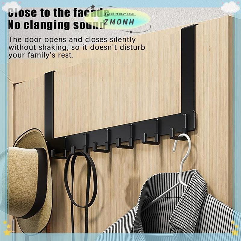 ZMONH Hooks Over ประตู 6 Hooks เสื้อผ้า Coat หมวกผ้าเช็ดตัวแขวนบ้านห้องน้ํา Organizer Rack ผู้ถือประ