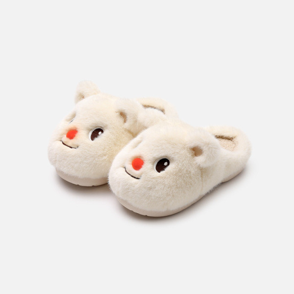 รองเท้าแตะ รองเท้า gentlewoman รองเท้าแตะแบบการ์ตูนหมีผ้าฝ้ายสำหรับผู้หญิง สไตล์ใหม่ๆ ใช้ได้ในฤดูหนาว สำหรับใช้ภายในบ้าน เพิ่มความสบายด้วยขนแกะหนา - รูปที่ 5