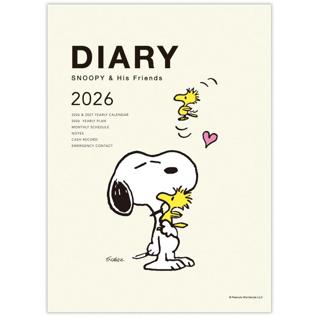 Hallmark Snoopy Planner 2026 A5 Monthly Hug Cream 845674 (Starts in October 2025)