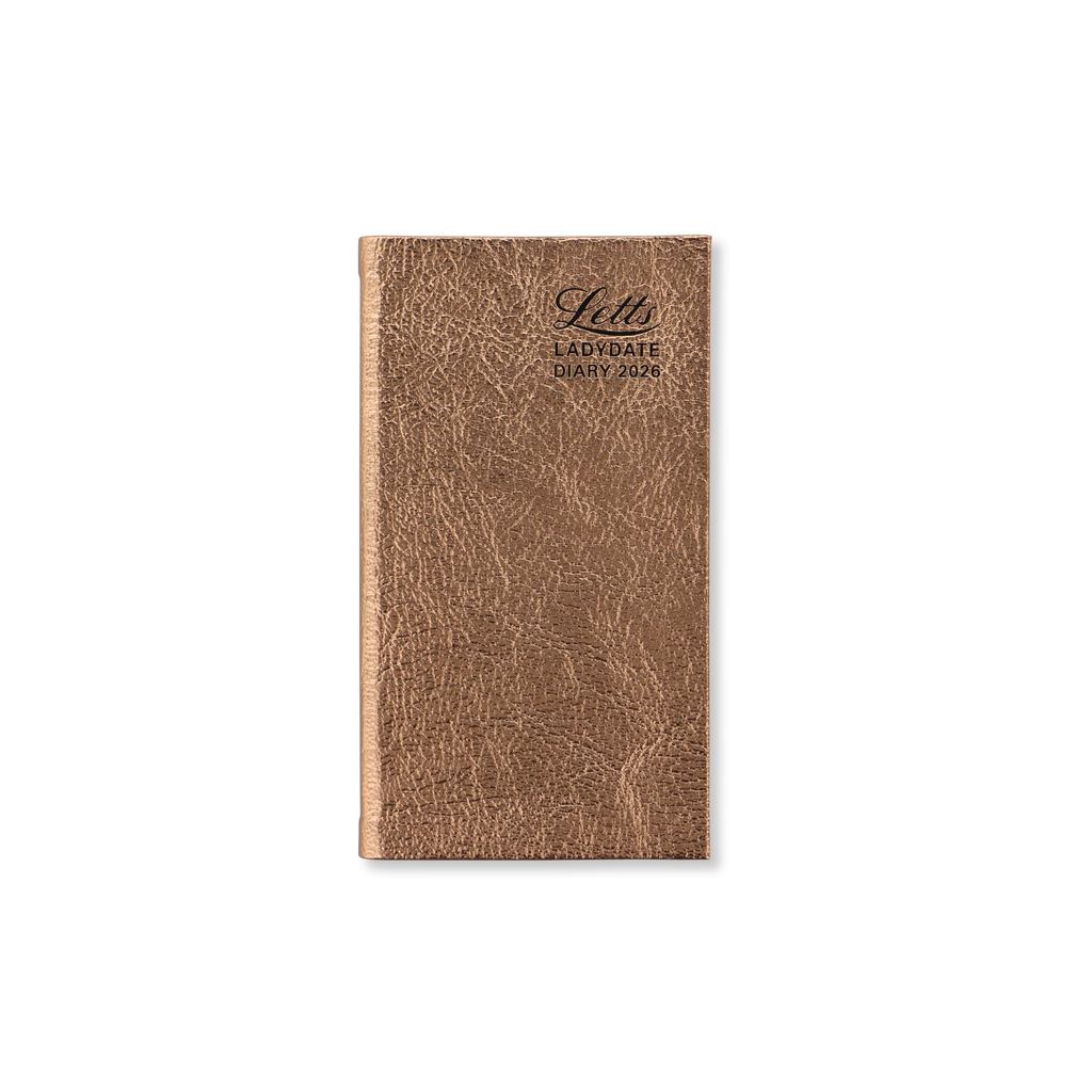 Let's Diary 2026, January Start, Medium Pocket, Weekly, Lady Date, Rose Gold, 26-081958, Import Prod