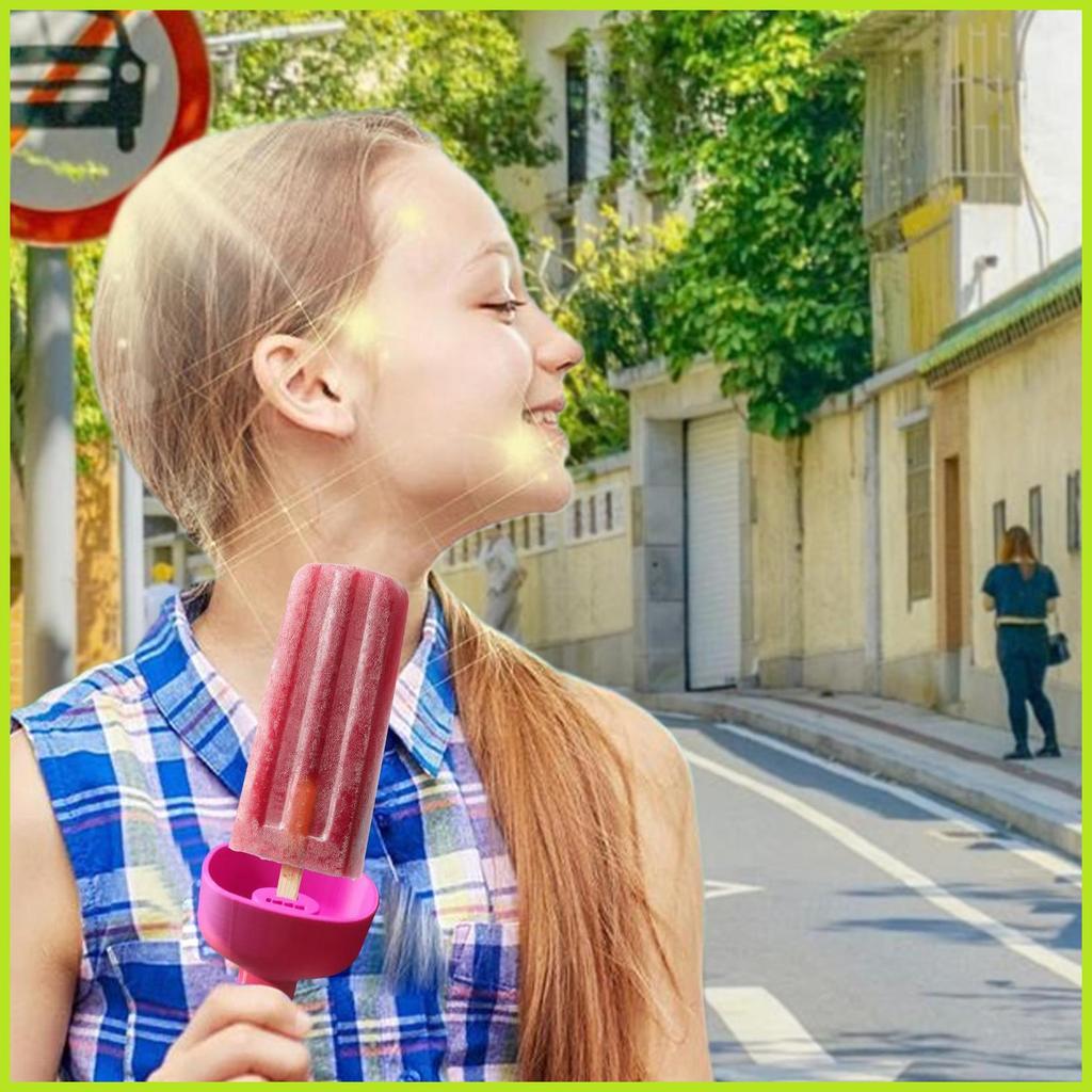 Ice Pop Holders สําหรับเด็กวัยหัดเดิน No-Drip Ice Pop Holders สําหรับเด็ก Reusable Sticks พร้อม Ergo