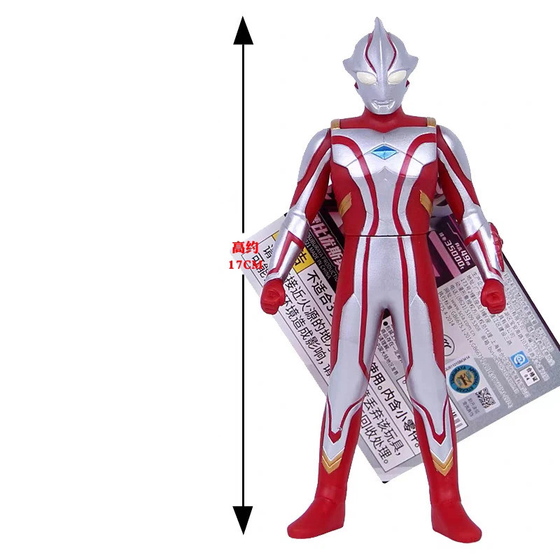 Bandai Ultraman พลาสติกอ่อน 17 ซม. Action Figure รุ่น Ultraman Mebius Zero Seven ตัวละครของขวัญของเล