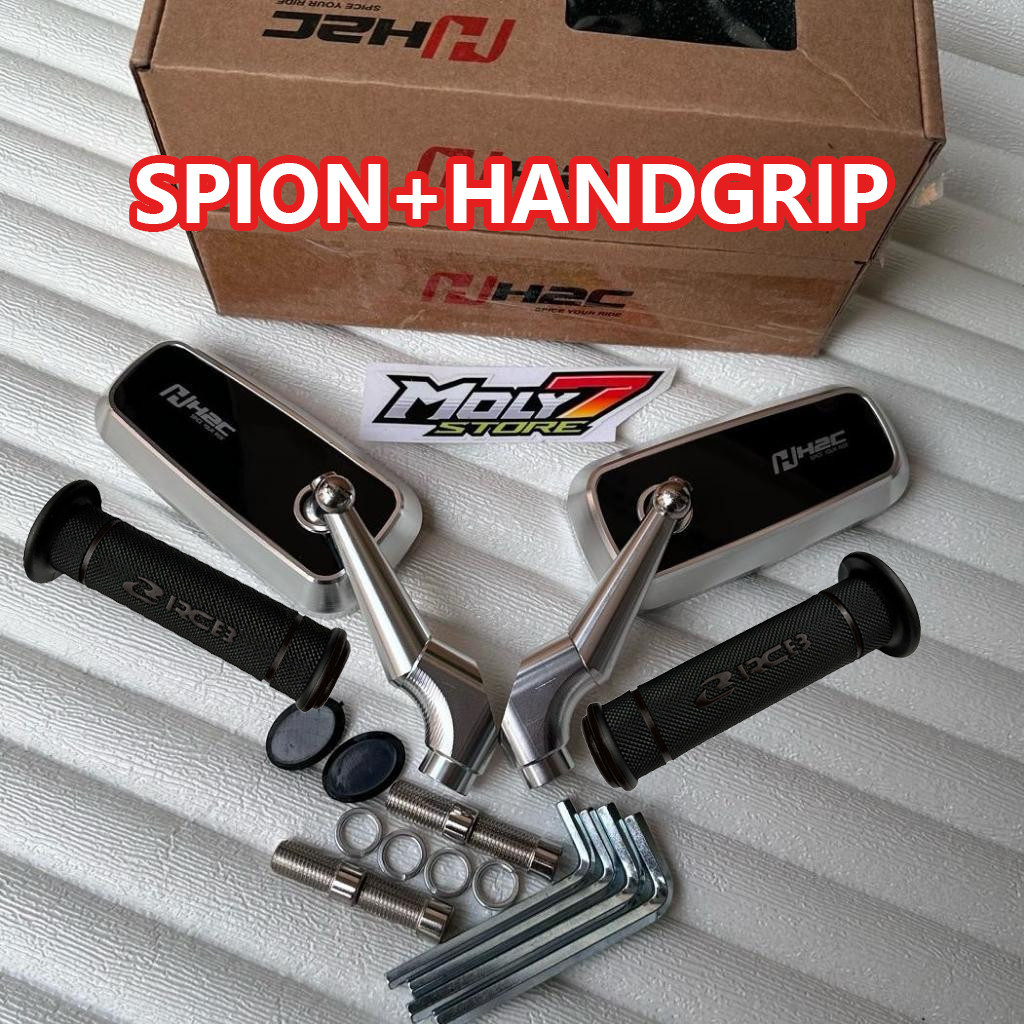 SPION S2R H2C PNP UNIVERSAL 1 PAIR + ปลอกแฮนด์ RCB HG55 มุมขวาเดิม S2R ALL MOTORCYCLES PNP MATIC BEB