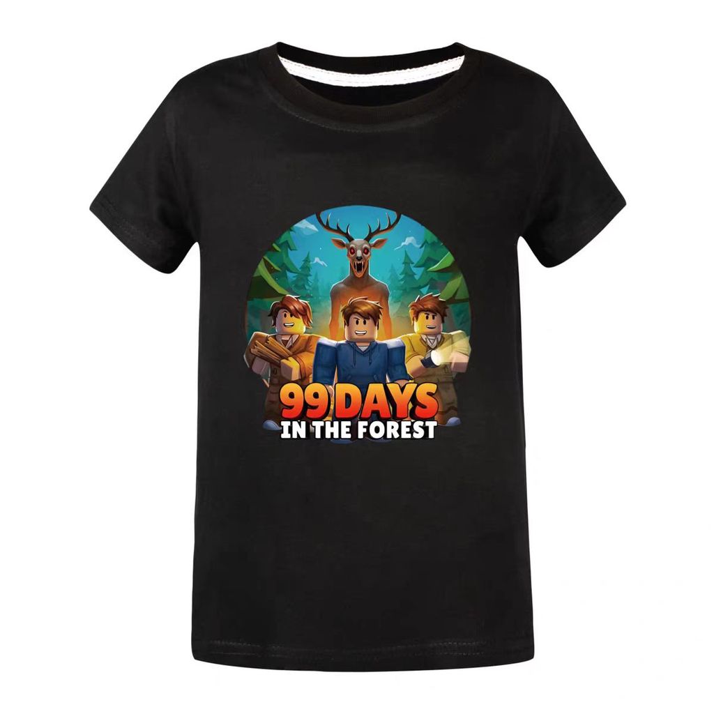 ROBLOX 99 NIGHT IN THE FOREST VIRAL เสื้อยืดเด็ก - ROBLOX 99 NIGHTS IN FOREST COOLcotton100% เสื้อผ้