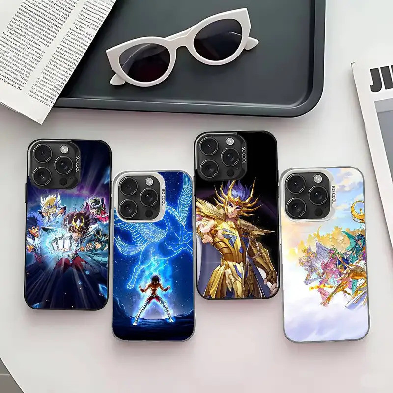 Saint Seiya Knights Of The Zodiac เคสโทรศัพท์ Sleek Silver กันกระแทกสําหรับ iPhone17,16,15,14,17,12,