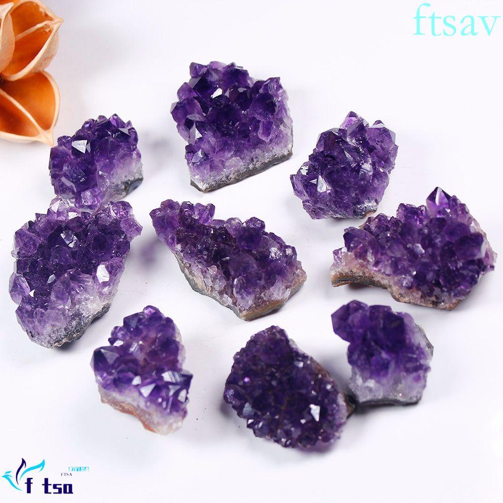 SWIFTSAVER Amethyst ธรรมชาติดิบตกแต่งบ้านงานฝีมือแร่คริสตัลคลัสเตอร์