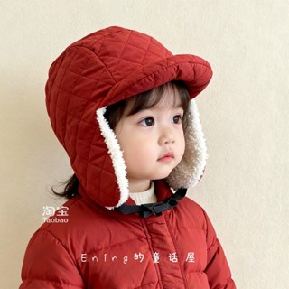 [1-4 ปี] รูปสี่เหลี่ยมขนมเปียกปูน ลาย เล่ย ฮ หมวกชายหญิงเด็ก…