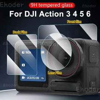 สําหรับ DJI Osmo Action 6 4 3 5Pro กระจกนิรภัย 3in1 ด้านหน้า…